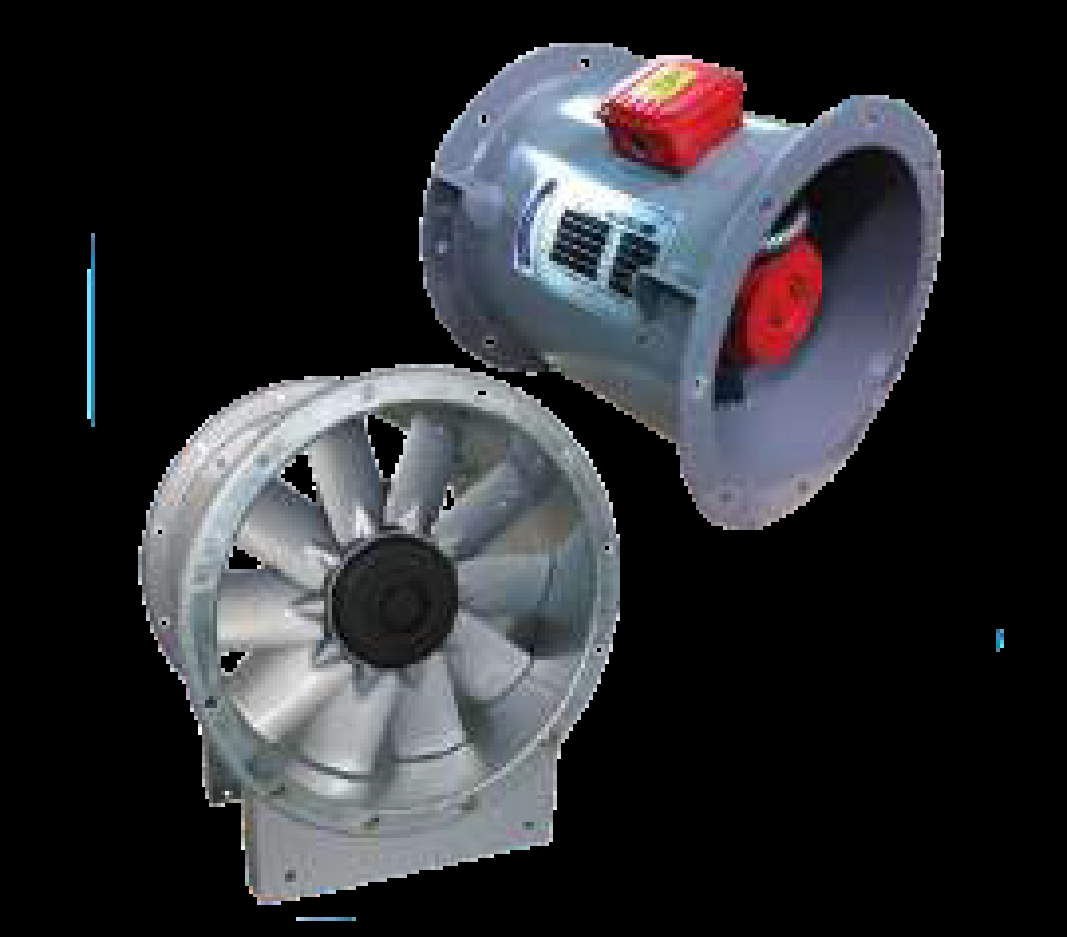 Axial inline fans