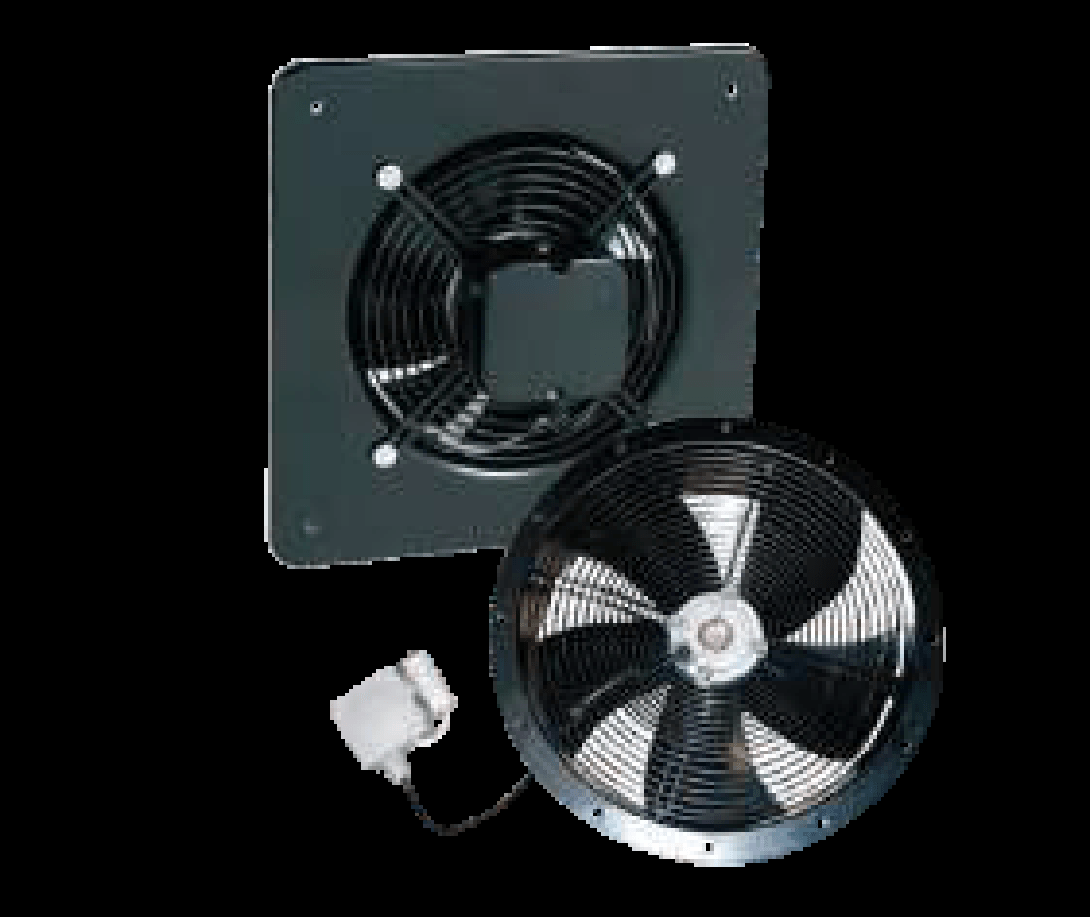 Wall-mounted axial fans